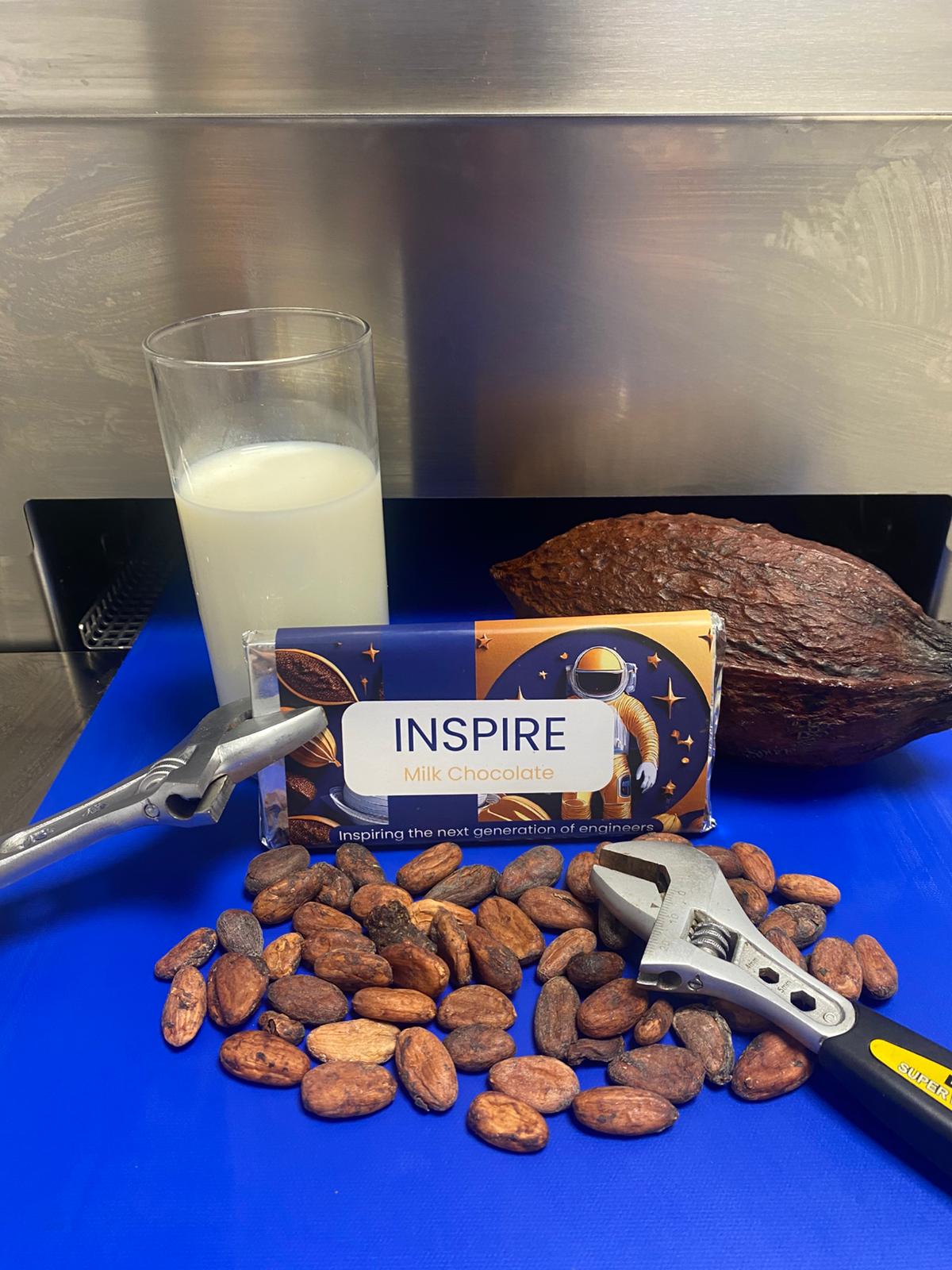 Handmade JJA Snack chocolate with cocoa beans